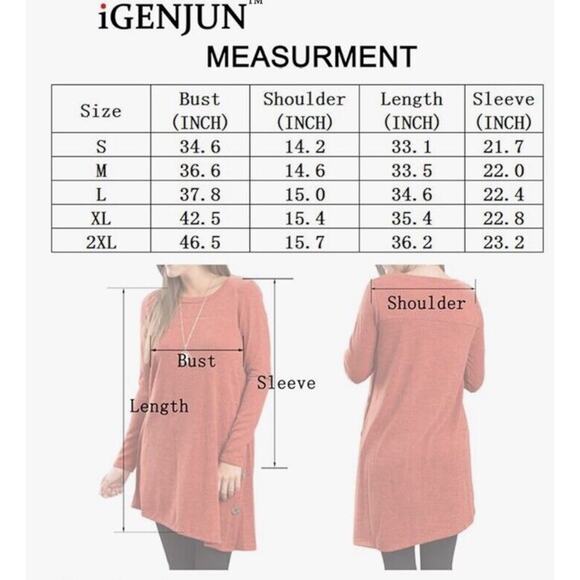 NWT Igenjun Floral Long Sleeve Shift Dress Size Small Button Detail‎ Asymmetric - Picture 6 of 6